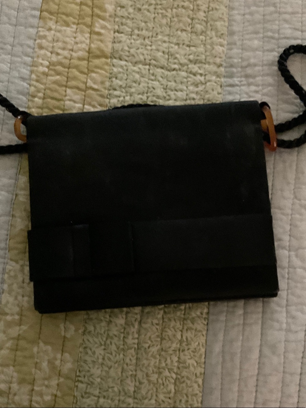 Koret Black Bow Accent Clutch Wristlet